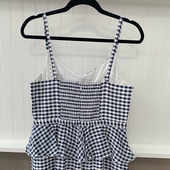 J. Crew Silk Peplum Dress in Gingham Print - Picture 9 of 15